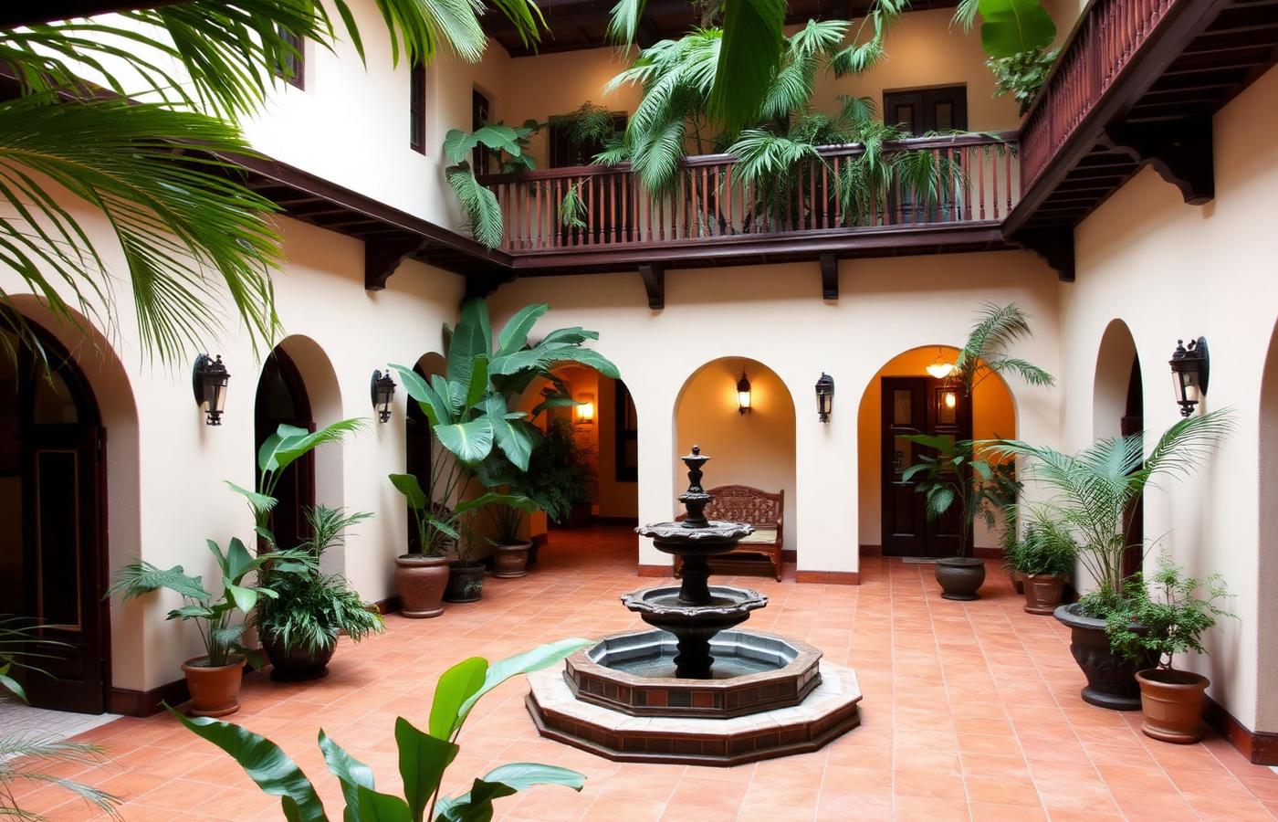 Patio intérieur de l'Hôtel Signare
